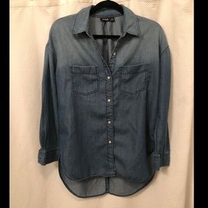 Super Cute ombré Denim button down blouse